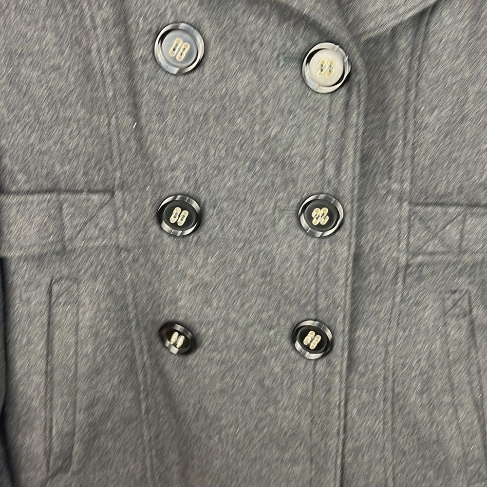 Apt. 9 Gray Button Up Peacoat Size Medium - image 6